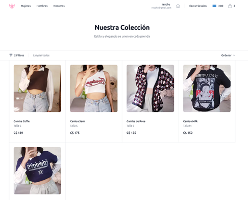 clothes store ecommerce